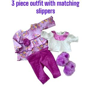 Bitty Baby 3 piece outfit with slippers